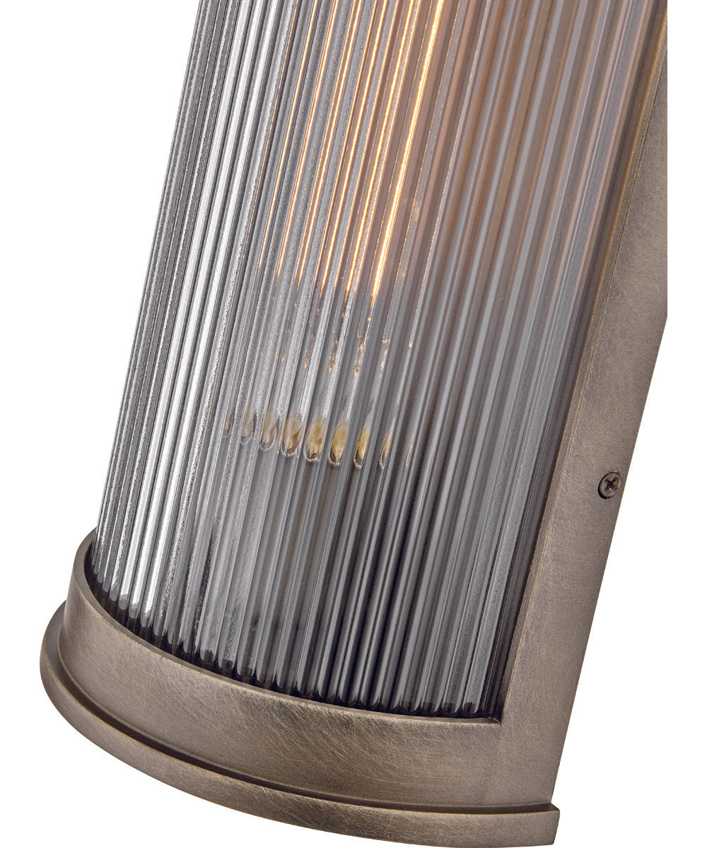 Bluffton 1-Light Large Wall Mount Lantern in Burnished Bronze