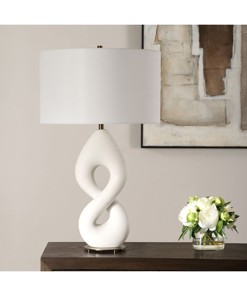 Meridian Ivory Stone Table Lamp