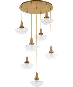 Stockport 7-light Pendant Brushed Brass