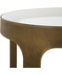 Accent Table with Tempered Glass in Antique Brushed Gold