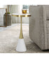 Apex White Concrete Accent Table