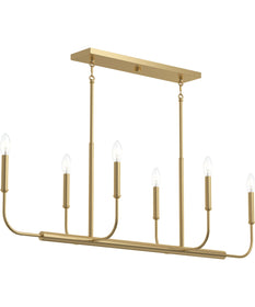 Reines 6-Light Linear Chandelier Brushed Gold