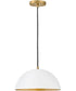 Lou 1-Light Medium Single Light Pendant in Matte White