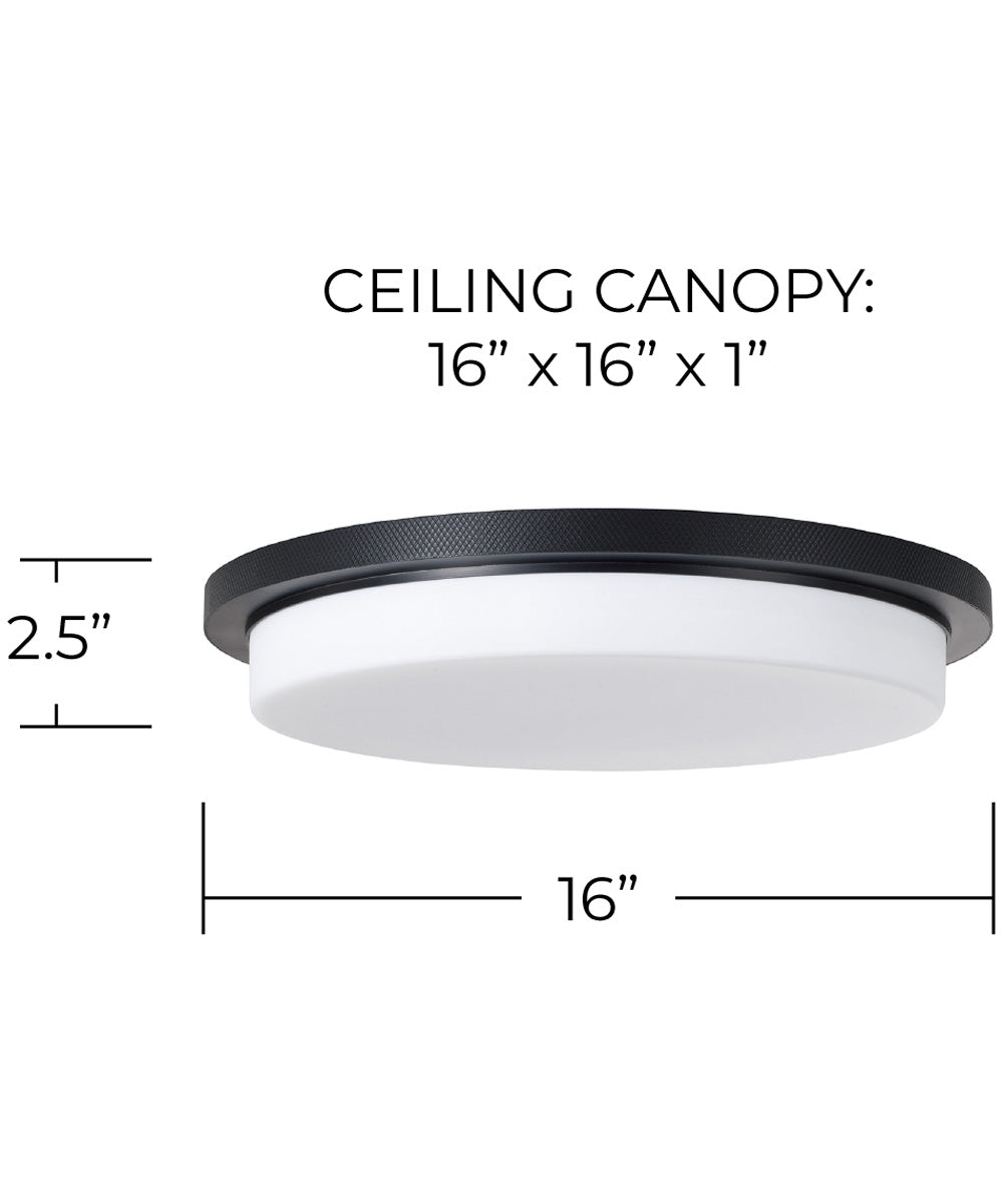 Dominic 1-Light Flush Matte Black