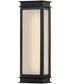 Rockwell LED-Light Medium Wall Mount Lantern in Textured Black