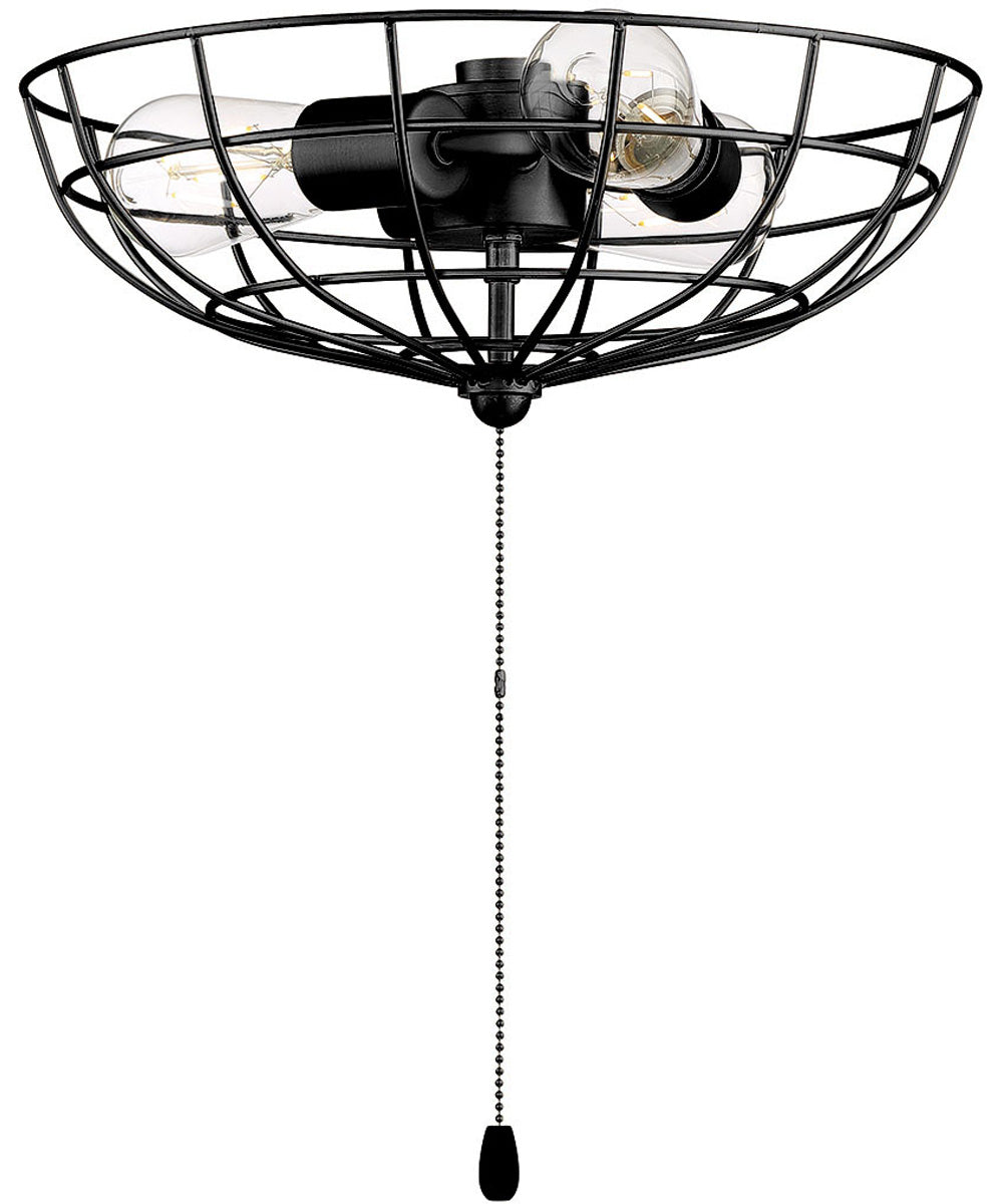 Light Kit-Bowl,Energy Star 3-Light Accessory Flat Black