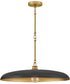 Sadie 1-Light Medium Dome Chandelier in Lacquered Brass