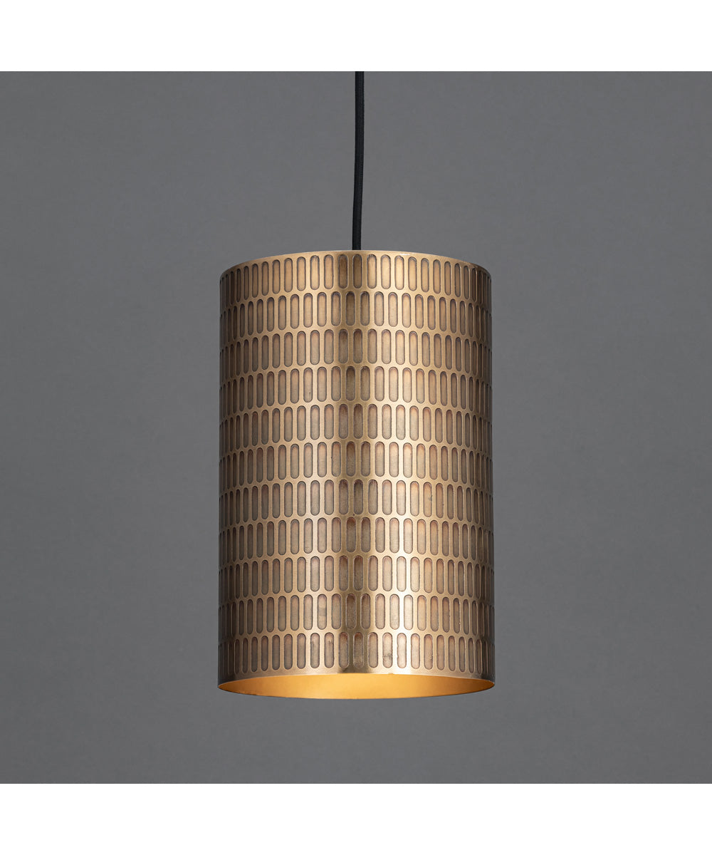 Shaka 1-Light Mini Pendant Weathered Brass