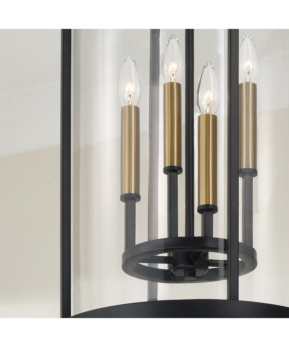 Davis 4-Light Pendant Espresso and Brass
