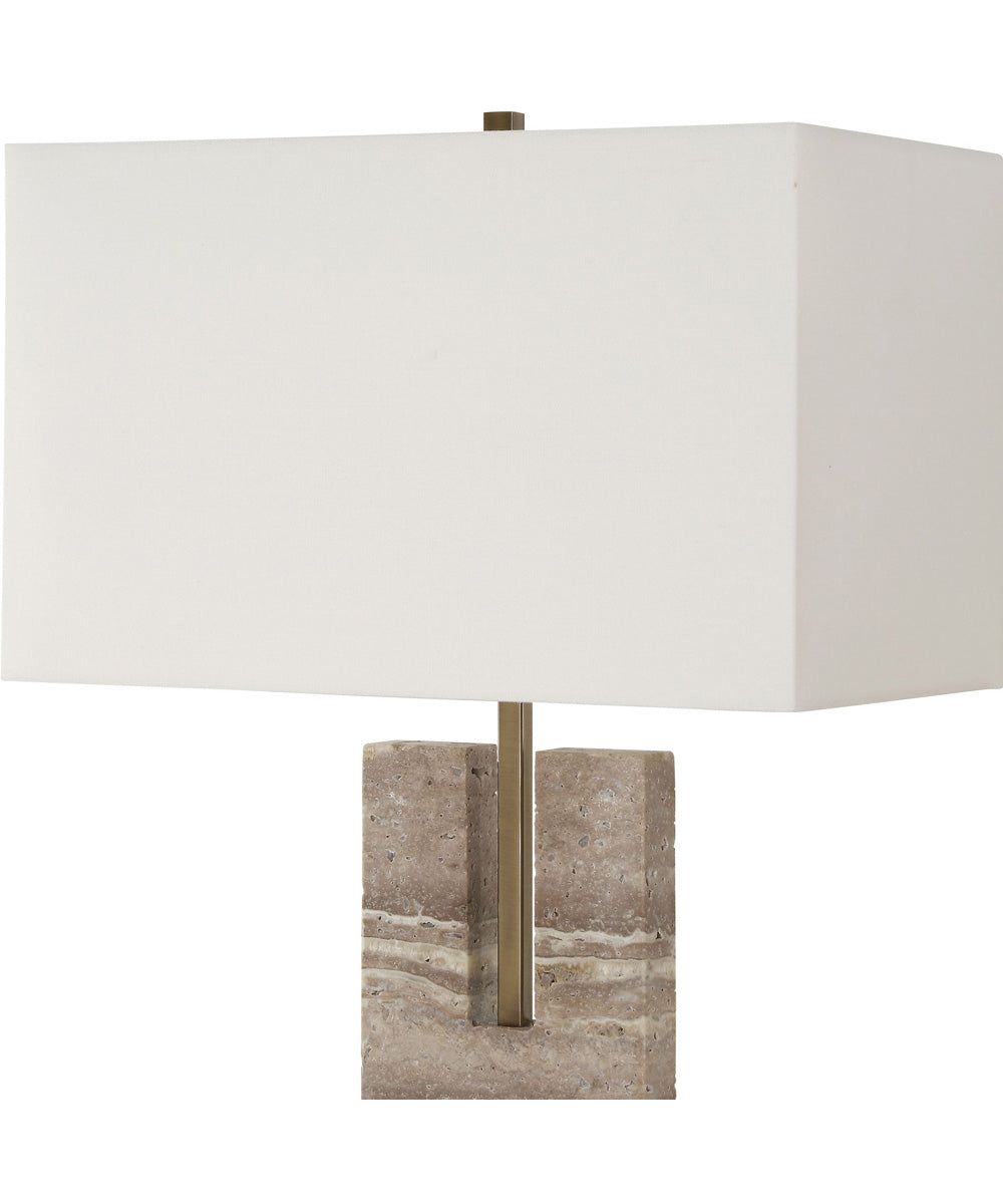 Turning Point Travertine Table Lamp