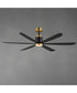 Petals 60 inch 6-Blade Fan w LED Black / Gold