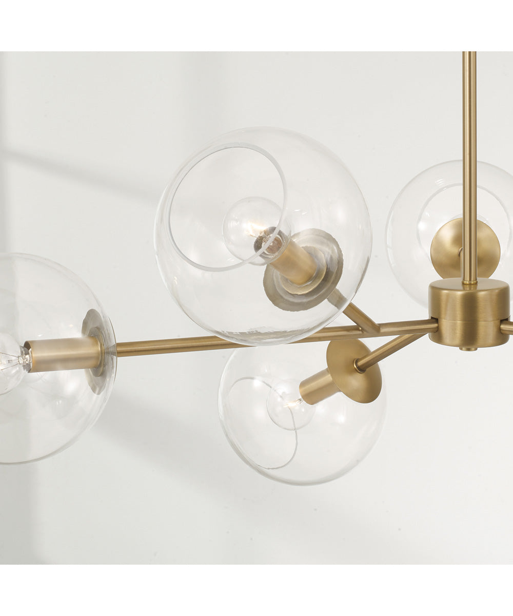 Atlas 6-Light Chandelier Aged Brass