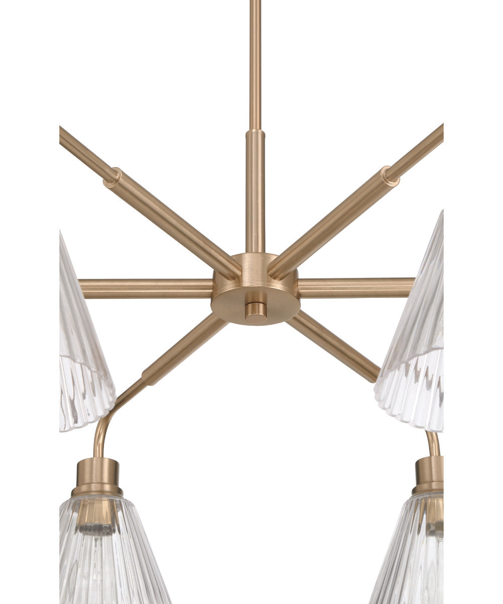 Pleated 6-Light Lighting Premium Bronze