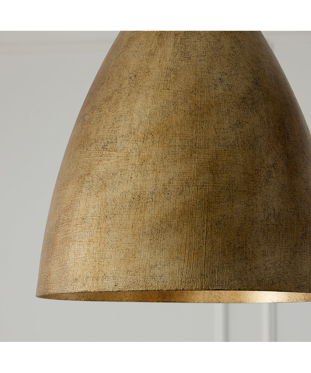 Francesca 1-Light Pendant Feathered Gold