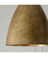 Francesca 1-Light Pendant Feathered Gold