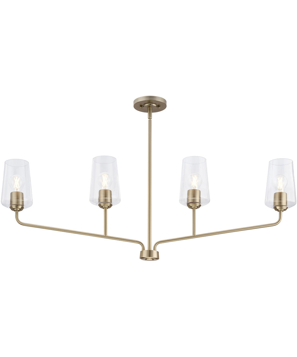 Celino 4-Light Linear Chandelier Champagne Bronze