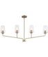 Celino 4-Light Linear Chandelier Champagne Bronze