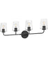 Kline 4-Light Large Four Light Vanity in Black