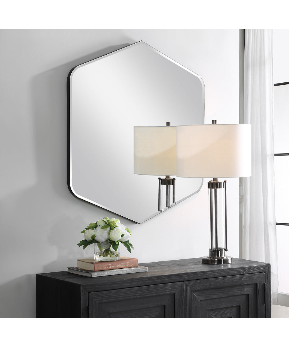 32x36" Wall Mirror Diamond in Black