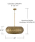 Dorian 4-Light Pendant Burnished Patinaed Brass