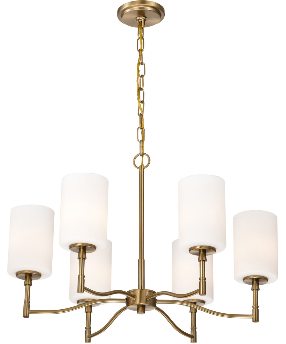 Liam 6-Light Chandelier Burnished Brass
