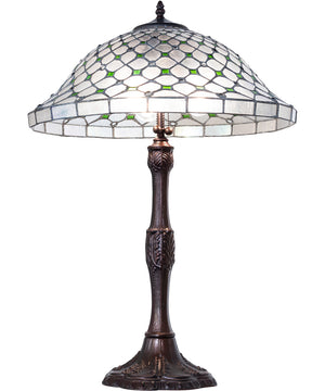 26" High Diamond & Jewel Recurve Table Lamp