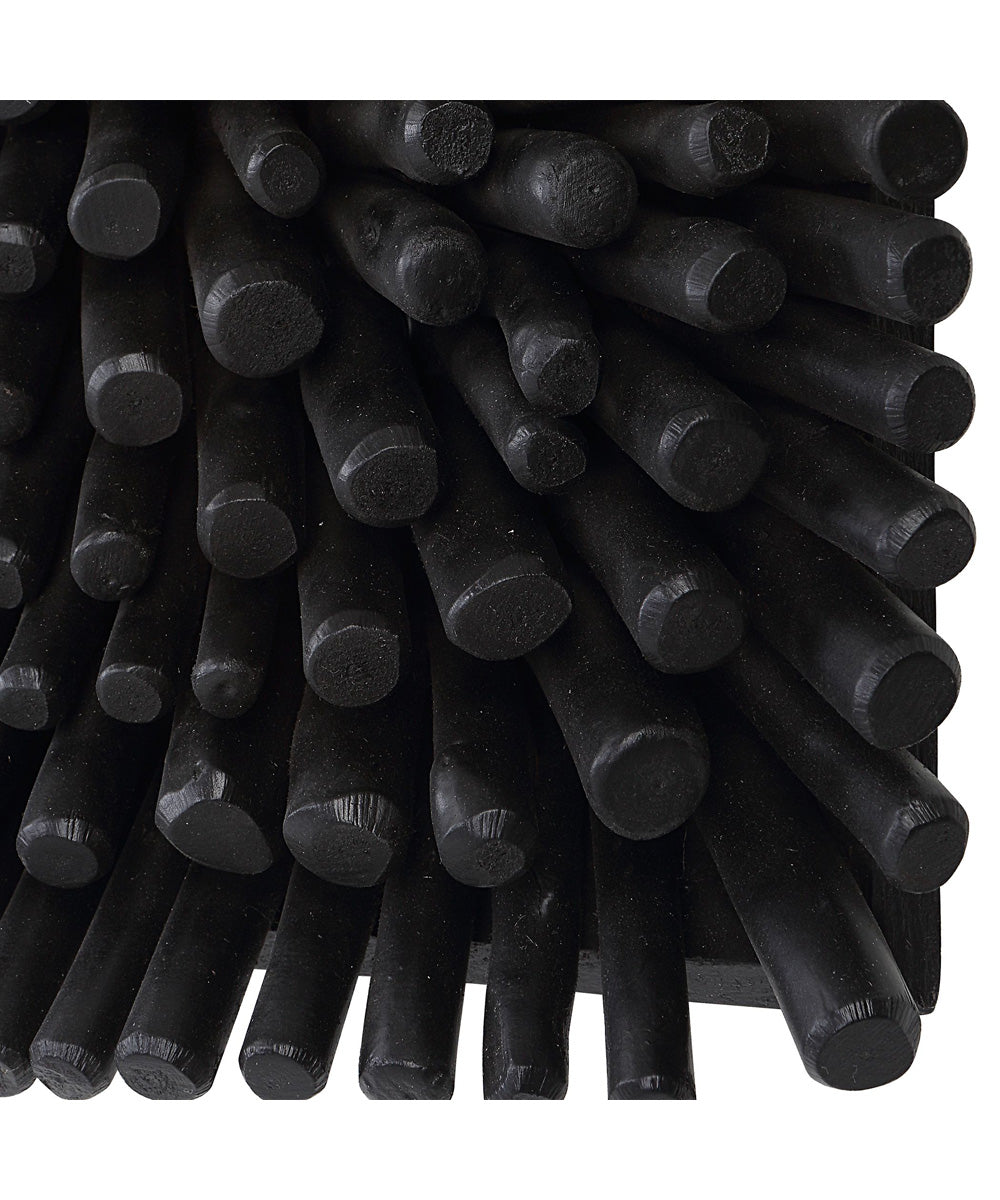 Portside Black Wood Wall Panel