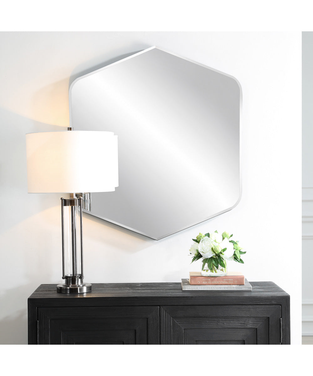 32x36" Wall Mirror Diamond in Black