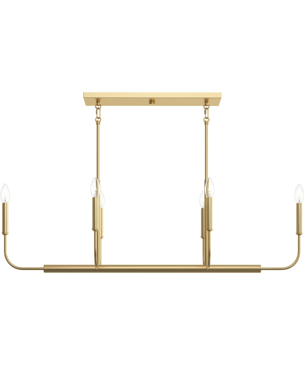 Reines 6-Light Linear Chandelier Brushed Gold