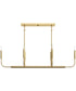 Reines 6-Light Linear Chandelier Brushed Gold