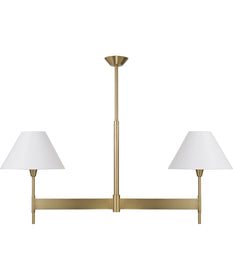 Leland 2 -Light-Linear Chandelier Aged Brass