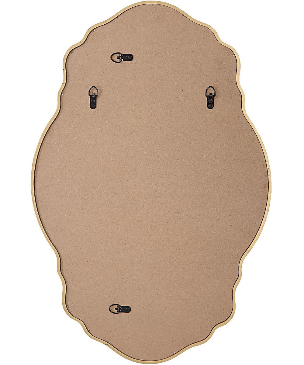 22x33" Wall Mirror in Gold with an Amber Glaze