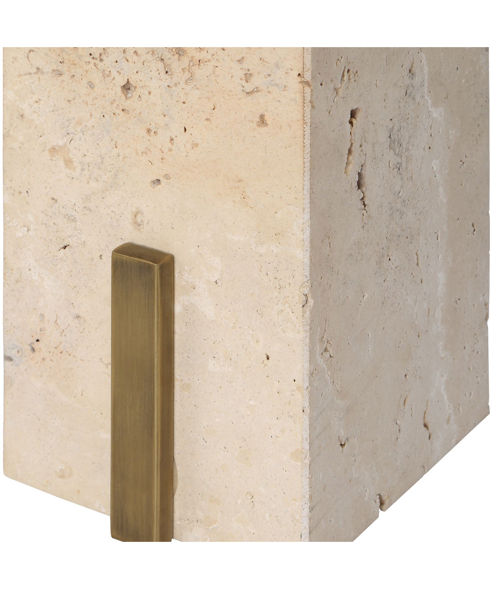 Feranno Travertine Accent Table