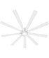 Turbine 80" LED Smart Fan Chalk White