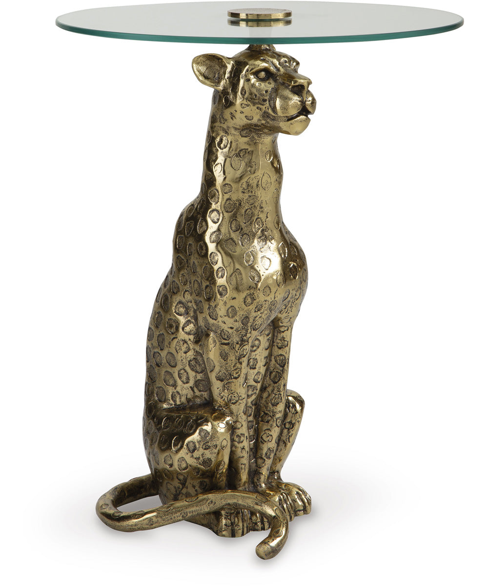 Vallain Accent Table Antique Gold