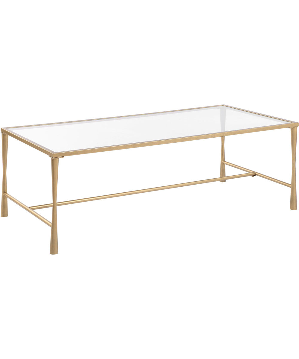 Accent Furniture with Tempered Glass Top Antique Gold