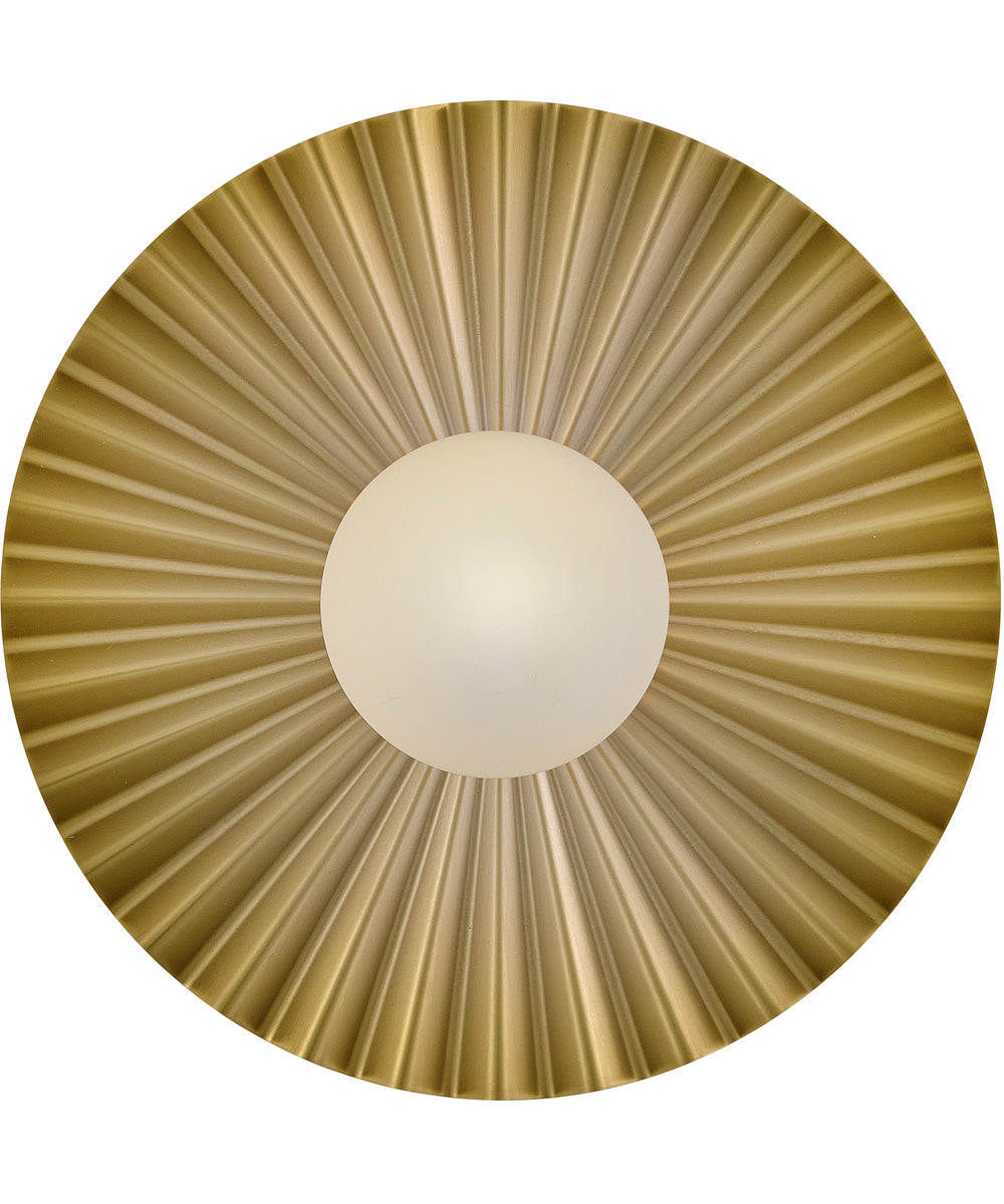 Stevie 1-Light Medium Flush Mount in Lacquered Brass