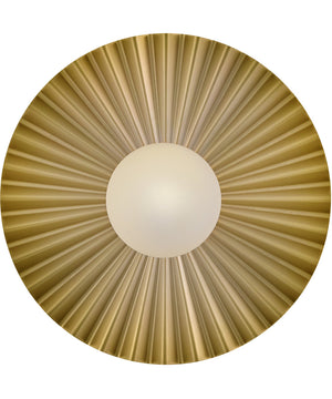 Stevie 1-Light Medium Flush Mount in Lacquered Brass