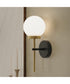 Rigsby 1-Light Wall Sconce Matte Black and Brushed Gold