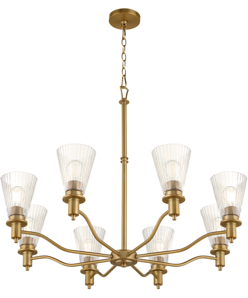 Lawton 8-light Chandelier Brushed Brass