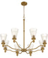 Lawton 8-light Chandelier Brushed Brass