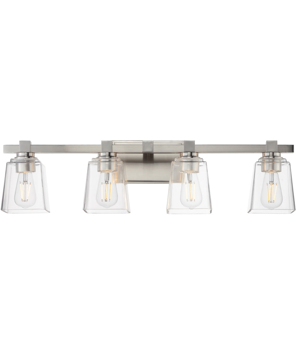 Cubos 4-Light Bath Vanity Satin Nickel