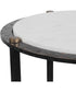 Wren Round White Marble Accent Table