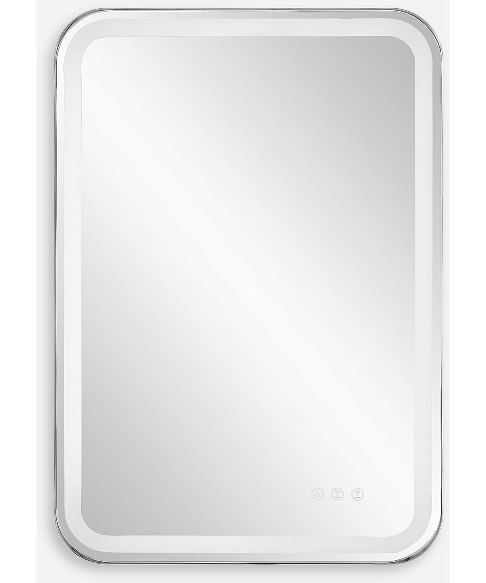 Crofton Lighted Nickel Vanity Mirror