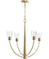 Jheni 4-Light Chandelier with Clear Glass Shades Brushed Gold