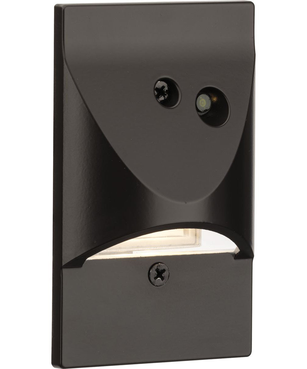 LED Indoor/Outdoor Integrated LED Wall or Step Light with Photocell Antique Bronze