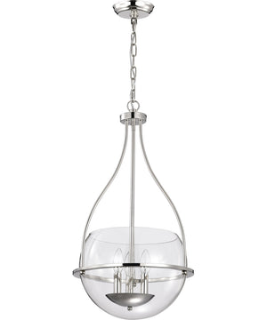 Amado 3-Light Pendant Polished Nickel