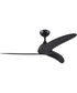 Nirra 52-in. 3-Blade Modern Ceiling Fan Matte Black