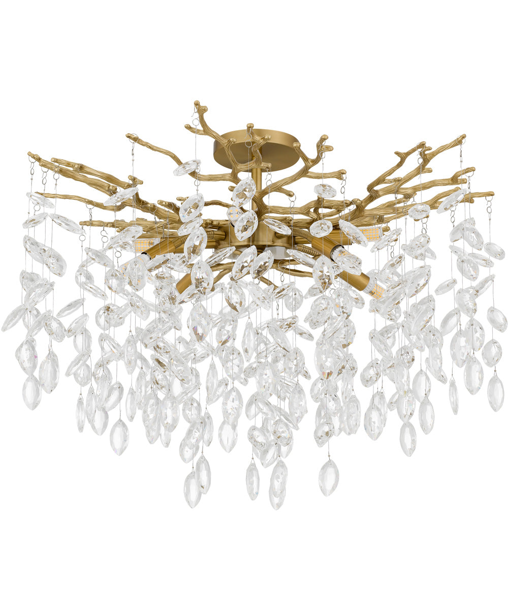 Isobel 8-light Semi Flush Mount Brushed Gold