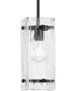 Rivera 1-Light Luxe Industrial Pendant Matte Black